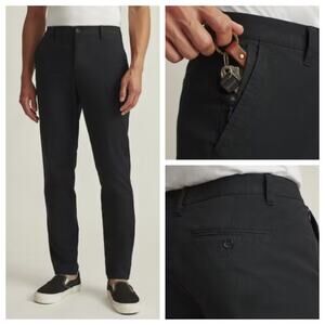 Bonobos Men's Slim Stretch Washed Chino Pants Black Size 34x32